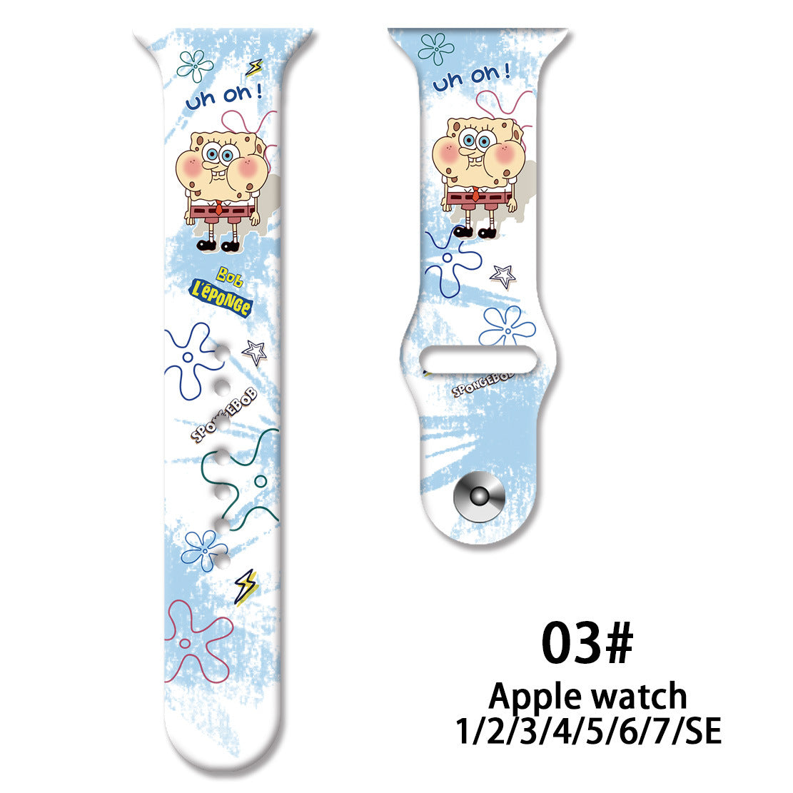 Wholesale Personalized Printed Silicone Watch Strap Watch Band